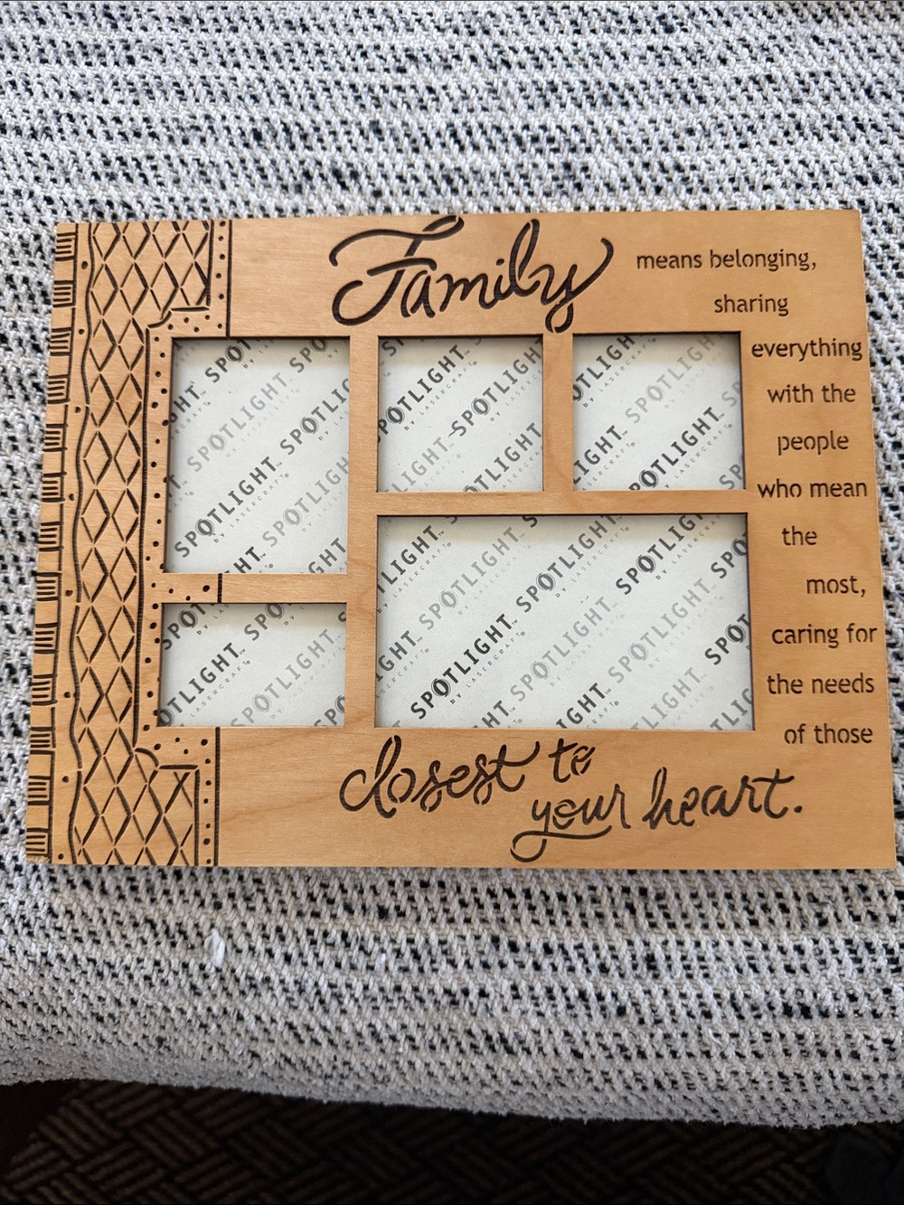 Family Collage Wood Picture Frame - Natural Brown - Unbranded